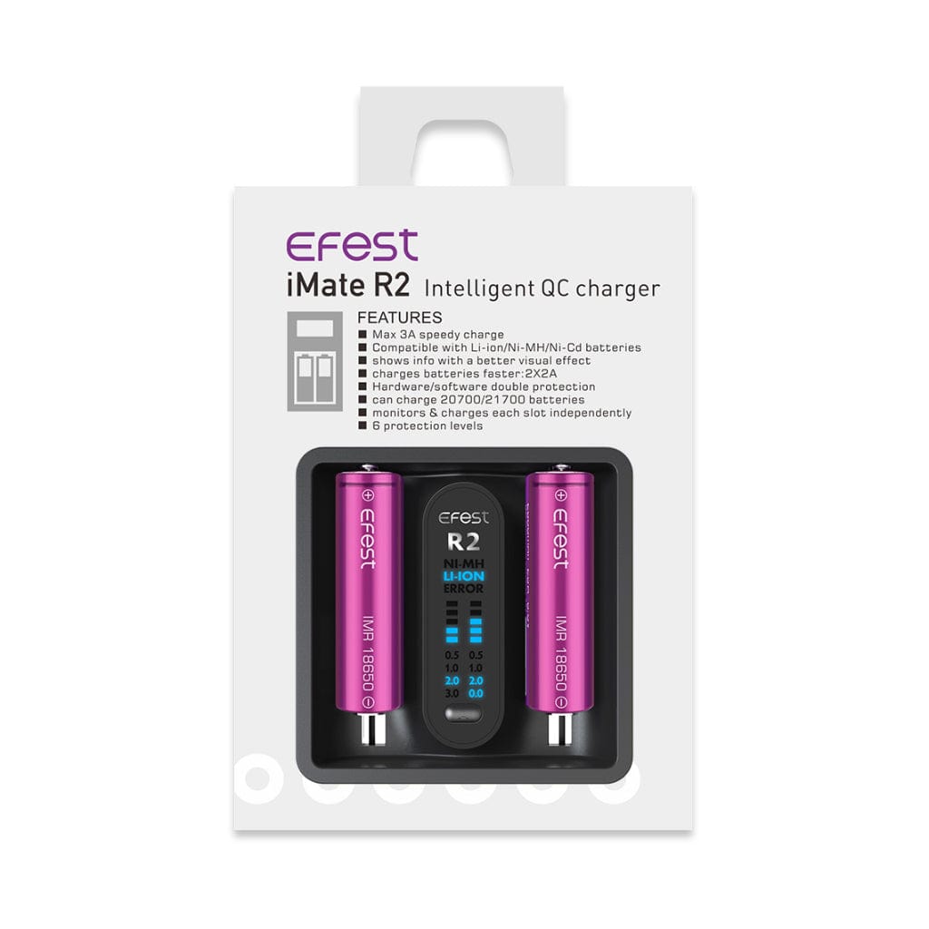Efest iMate R2 Intelligent QC 2-Channel Charger Chargers