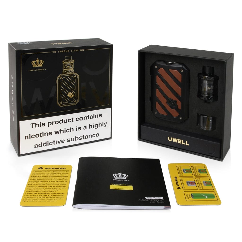 Uwell Crown 5 Starter Kit (2ML CRC) Black Regulated VV/VW Kit