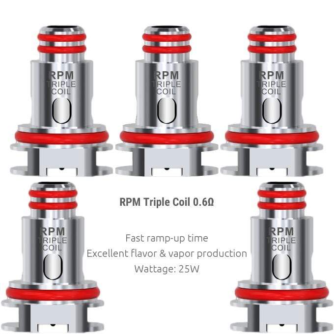 SMOK RPM Replacement Coils 0.6ohm Triple Replacement Coils
