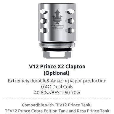 SMOK TFV12 Prince Replacement Coils V12 PRINCE X2 Clapton (1pc/coil) Replacement Coils