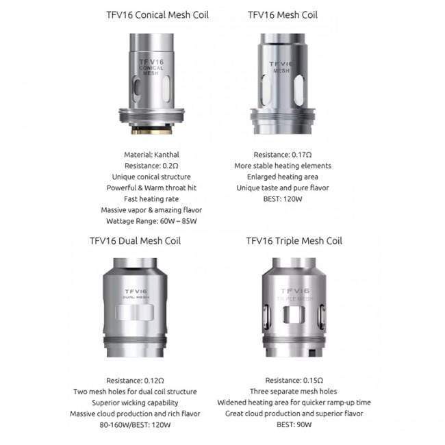 SMOK TFV16 Replacement Coils Mesh 0.17ohm Replacement Coils