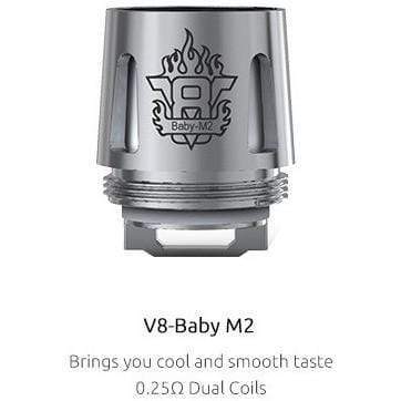 SMOK TFV8 Baby Coils M2 0.25 ohm (1pc/coil) Replacement Coils