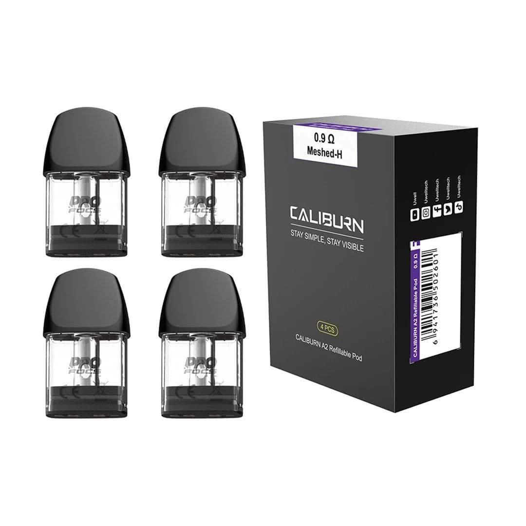 Uwell Caliburn A2 Replacement Pods (CRC) 0.9ohm Mesh Replacement Pods