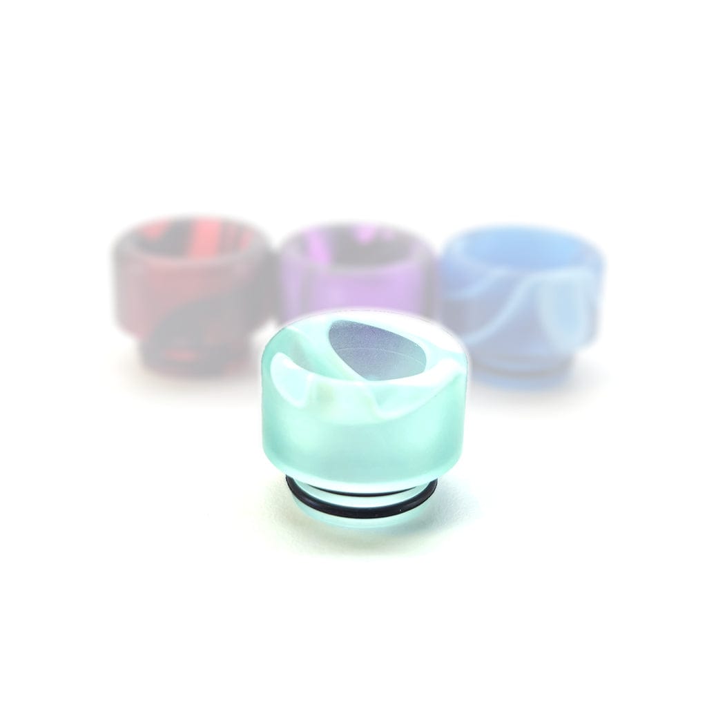 Acrylic 810 Wide Bore Drip Tip Mint Green Swirl Drip Tips