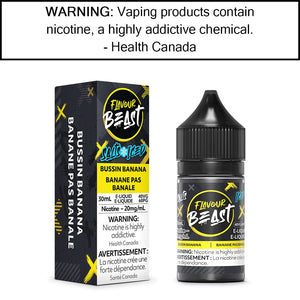 Flavour Beast E-Liquid - 30ml Salt Bussin' Banana - Iced - 20MG/ML Salt Based E-Liquids