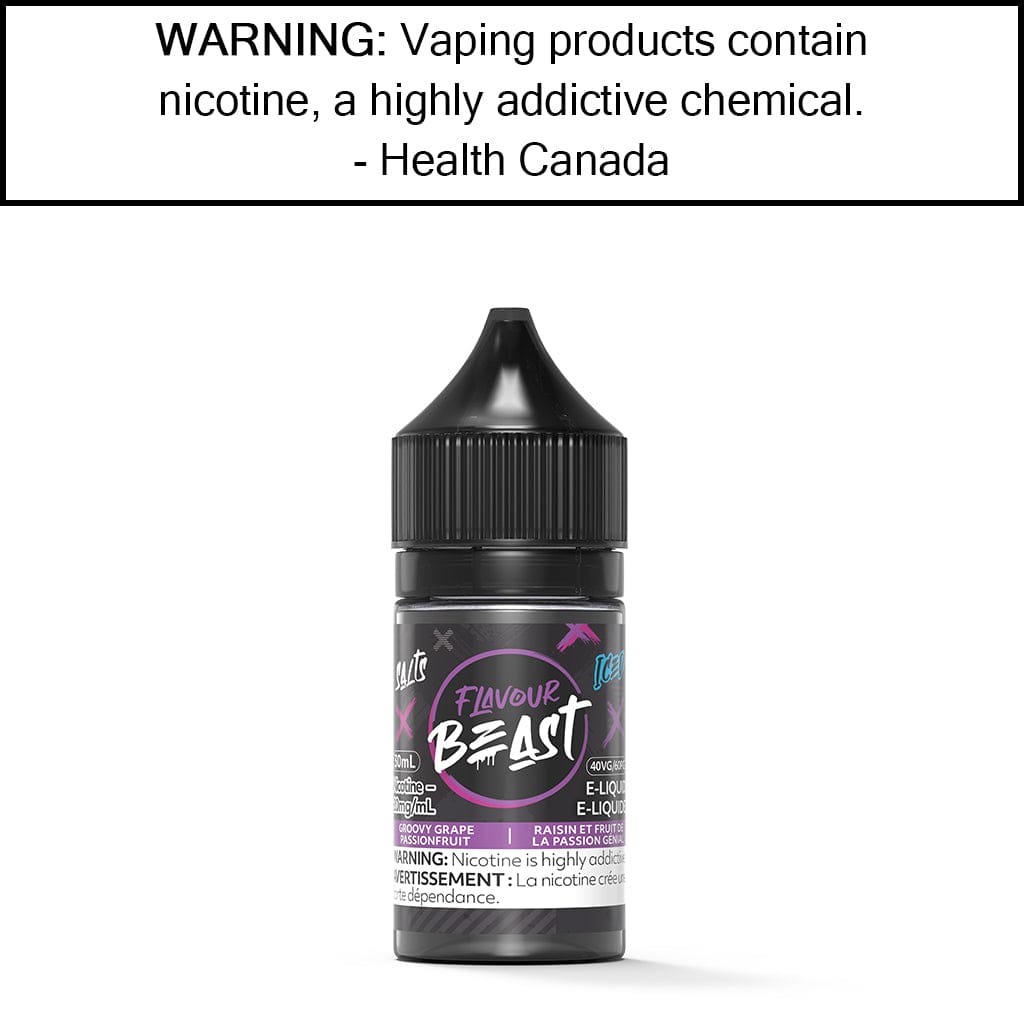 Flavour Beast E-Liquid Salts Groovy Grape Passionfruit - Iced - 10MG/ML Salt Based E-Liquids