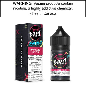 Flavour Beast - Salt Rad Razz Melon - 20MG/ML Salt Based E-Liquids