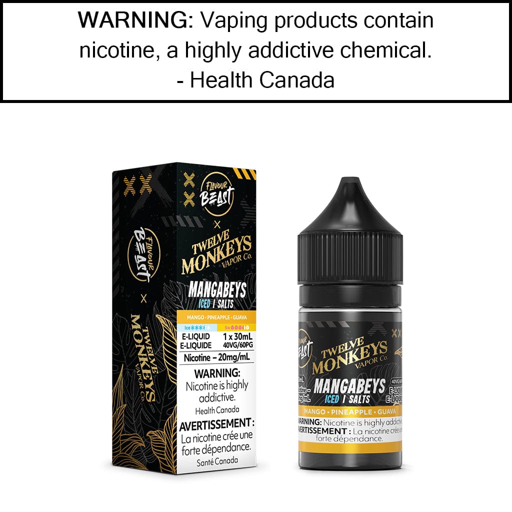 Flavour Beast X 12 Monkeys - Salt Mangabeys - Iced - 20MG/ML Salt Based E-Liquids