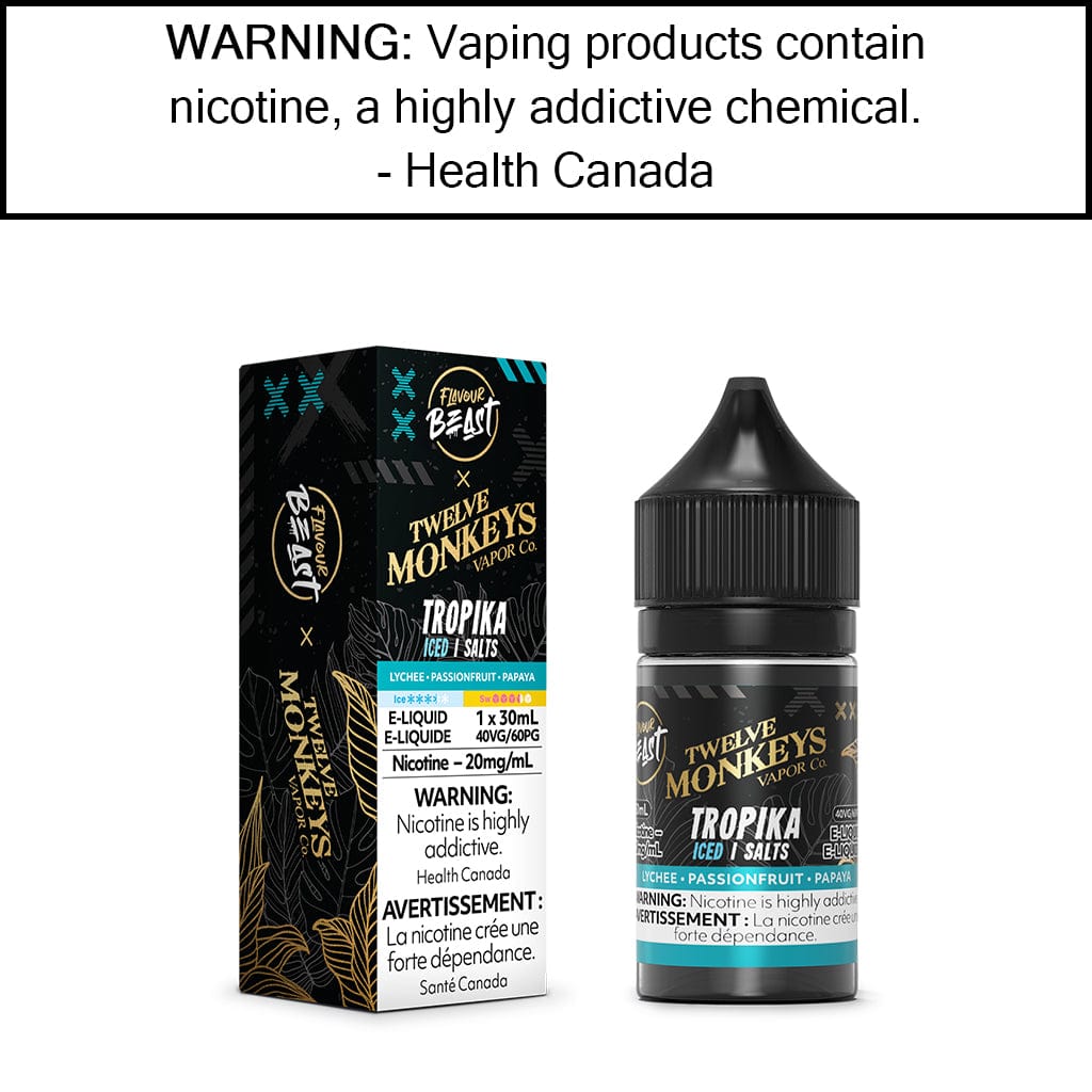 Flavour Beast X 12 Monkeys - Salt Tropika - Iced - 20MG/ML Salt Based E-Liquids