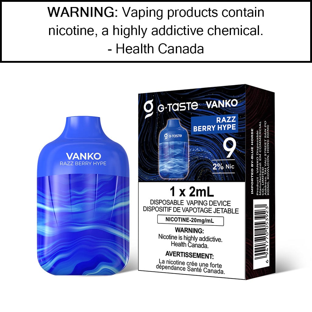 G-Taste Vanko - Disposable Razz Berry Hype - 20MG/ML Disposable