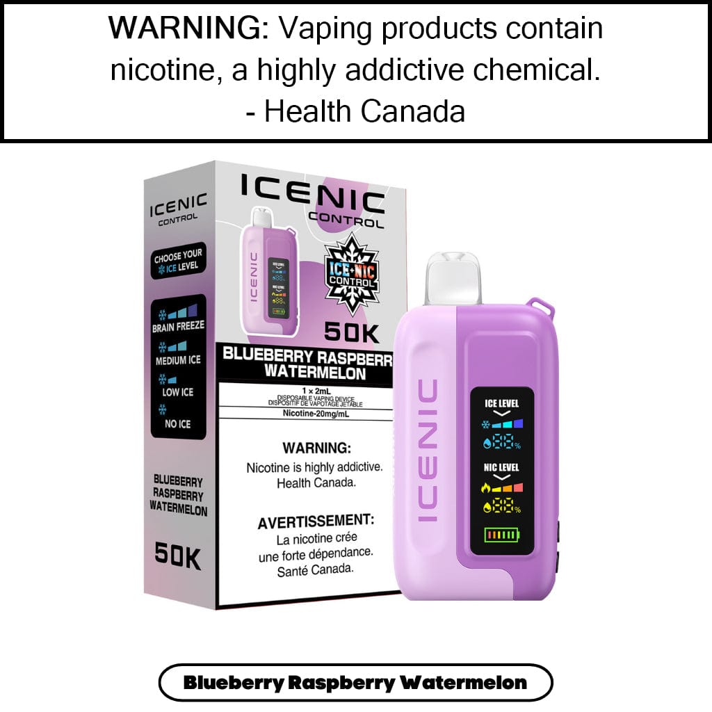 IceNic 50K - Disposable Blueberry Raspberry Watermelon - 20MG/ML Disposable