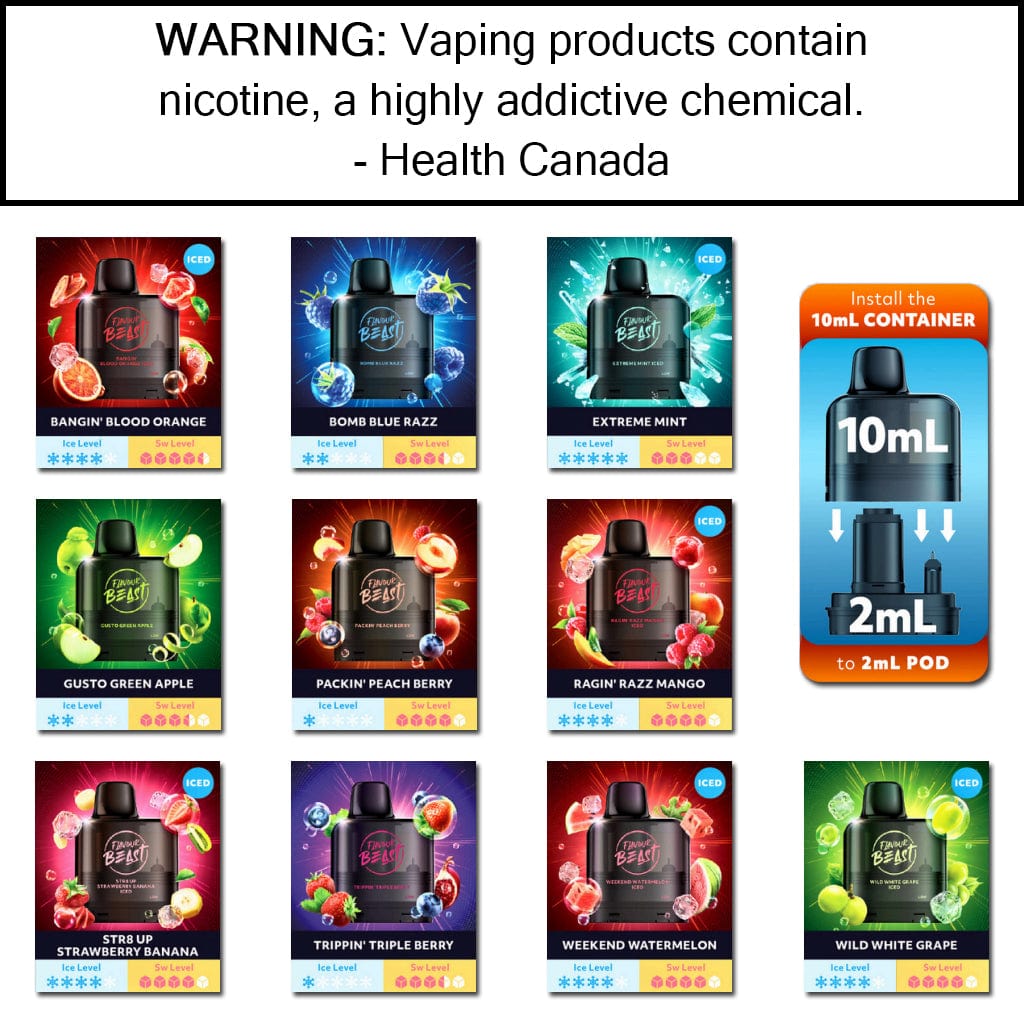 LEVEL X G2 2+10mL FLAVOUR BEAST PODS 32K PUFF DISPOSABLE | 20MG/ML - All Day Vapes LEVEL X G2 2+10mL FLAVOUR BEAST PODS 32K PUFF DISPOSABLE | 20MG/ML - All Day Vapes