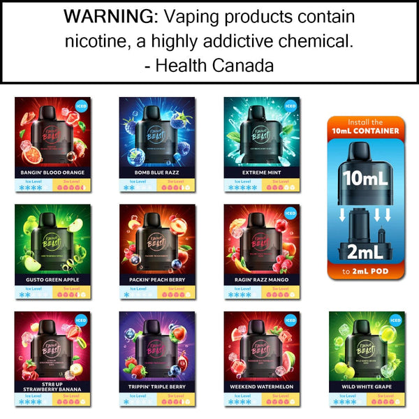LEVEL X G2 2+10mL FLAVOUR BEAST PODS 32K PUFF DISPOSABLE | 20MG/ML - All Day Vapes LEVEL X G2 2+10mL FLAVOUR BEAST PODS 32K PUFF DISPOSABLE | 20MG/ML - All Day Vapes