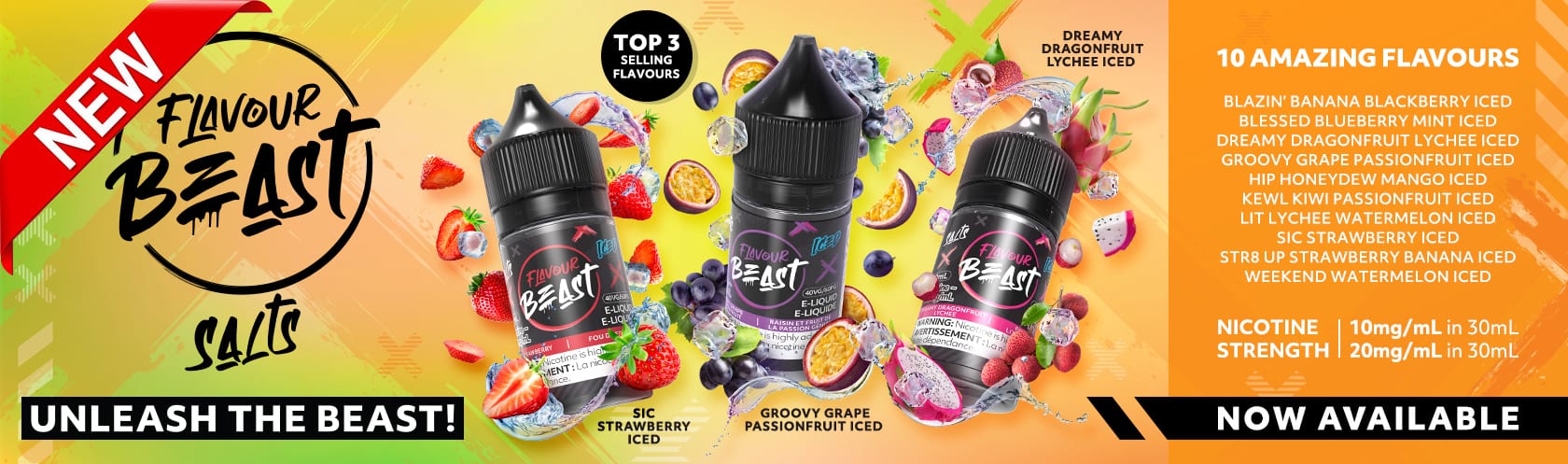 NEW: 10 more flavors for the Flavour Beast lineup!