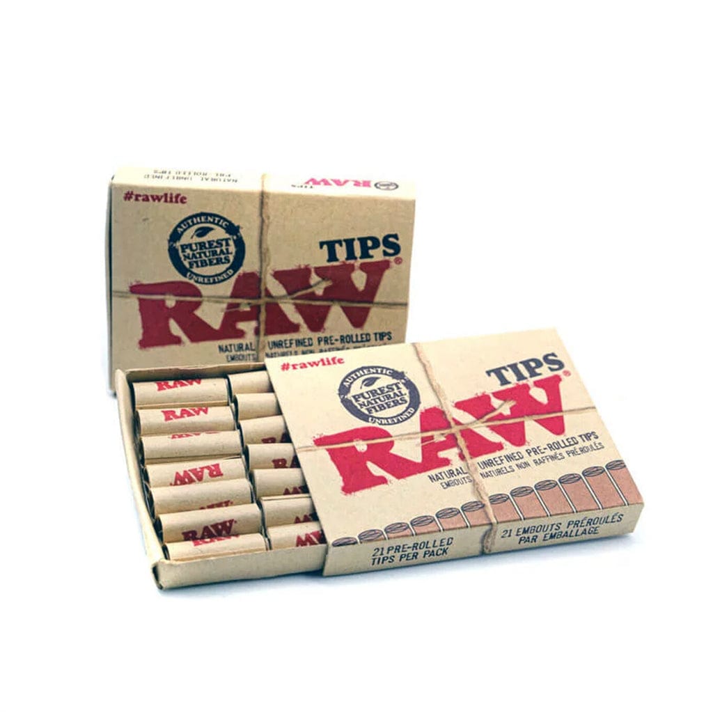 RAW Unbleached Pre-Rolled Tips Herbal