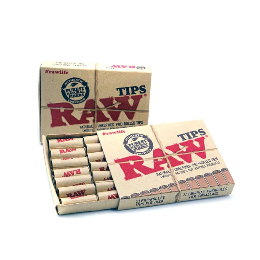 RAW Unbleached Pre-Rolled Tips Herbal