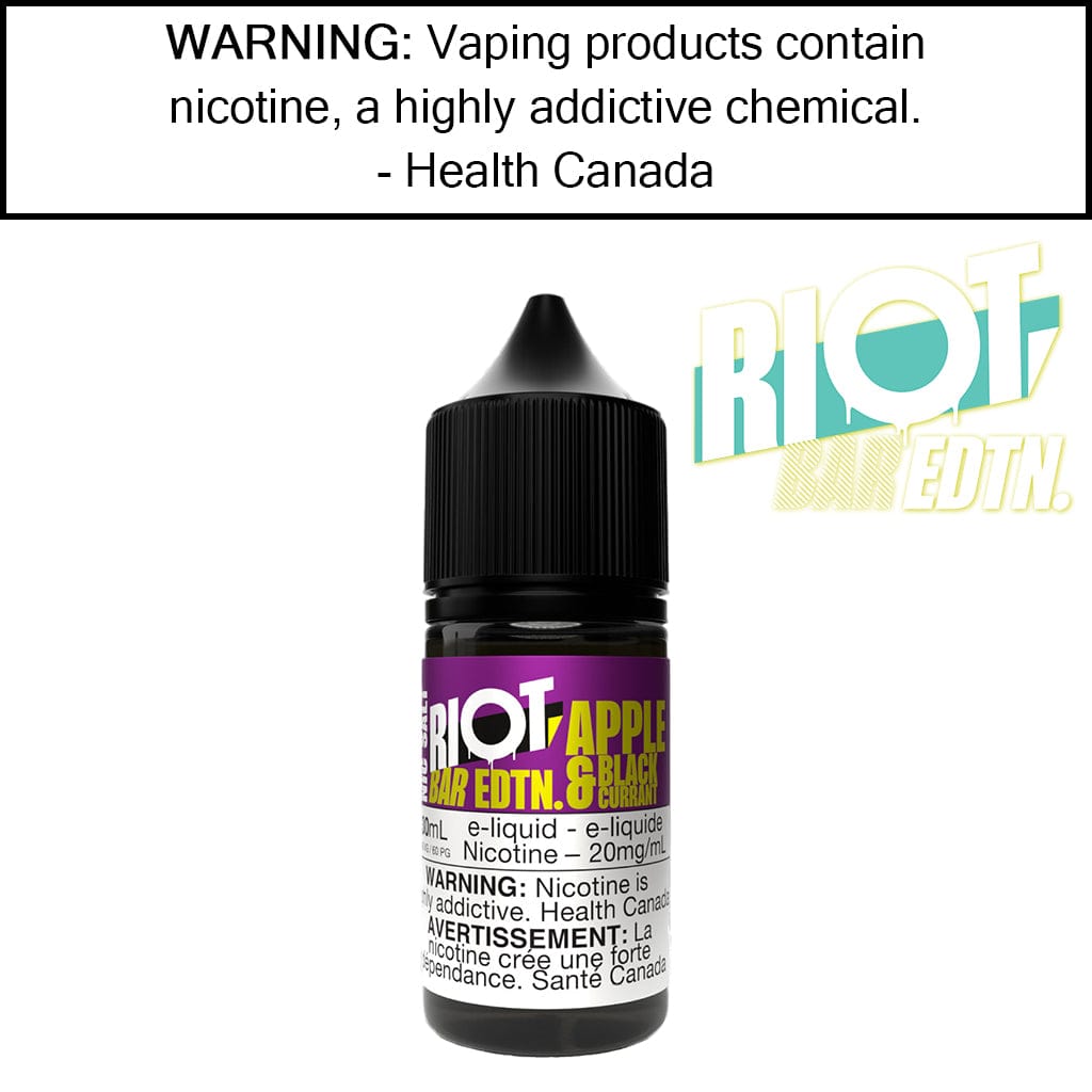 RIOT BAR Salts 30ML by Riot Squad Apple Blackcurrent 10MG/ML Salt Based E-Liquids