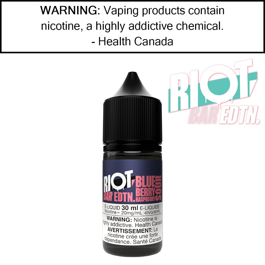 RIOT BAR Salts 30ML by Riot Squad Blueberry Sour Raspberry 10MG/ML Salt Based E-Liquids