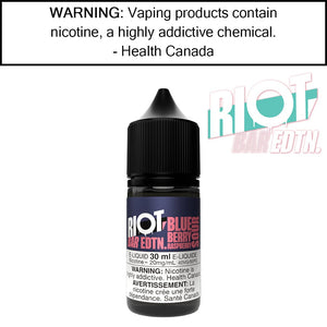 RIOT BAR Salts 30ML by Riot Squad Blueberry Sour Raspberry 10MG/ML Salt Based E-Liquids