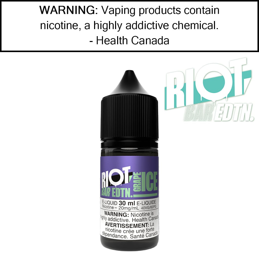 RIOT BAR Salts 30ML by Riot Squad Grape Ice 10MG/ML Salt Based E-Liquids