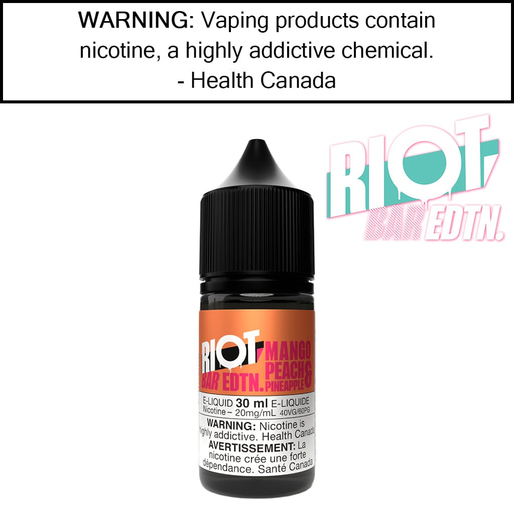 RIOT BAR Salts 30ML by Riot Squad Mango Peach Pineapple 10MG/ML Salt Based E-Liquids