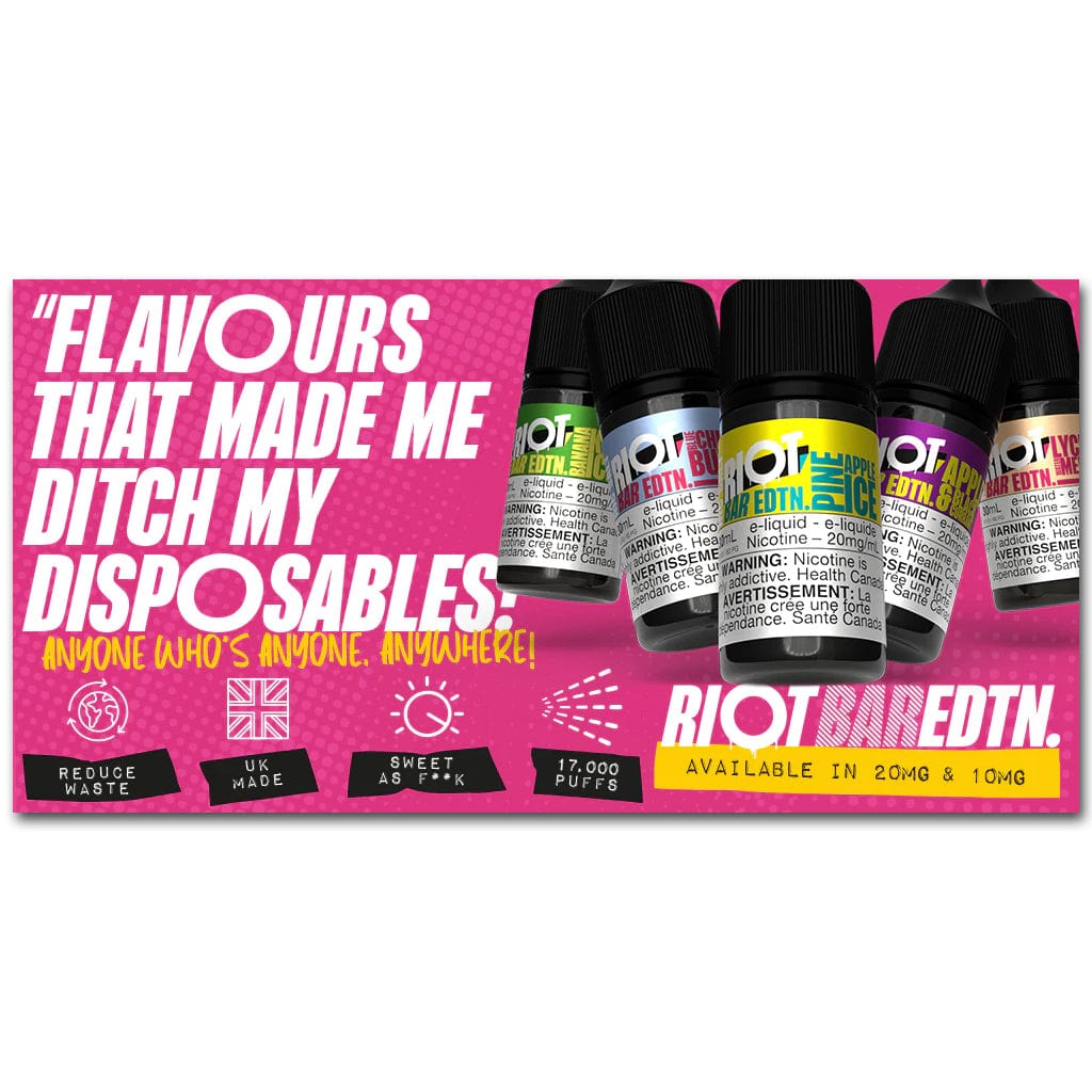 RIOT BAR Salts 30ML by Riot Squad Salt Based E-Liquids