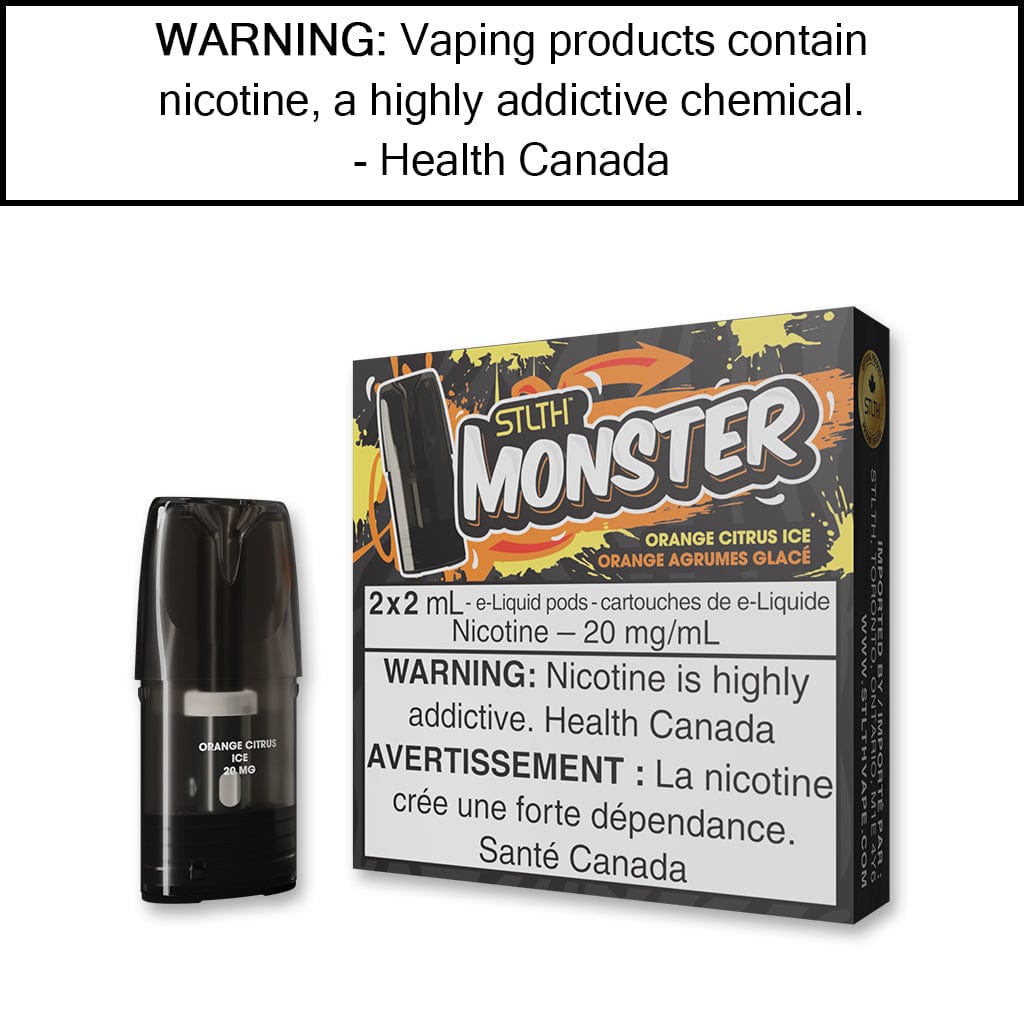 STLTH Monster Pods Orange Citrus Ice Pre-Filled Pods