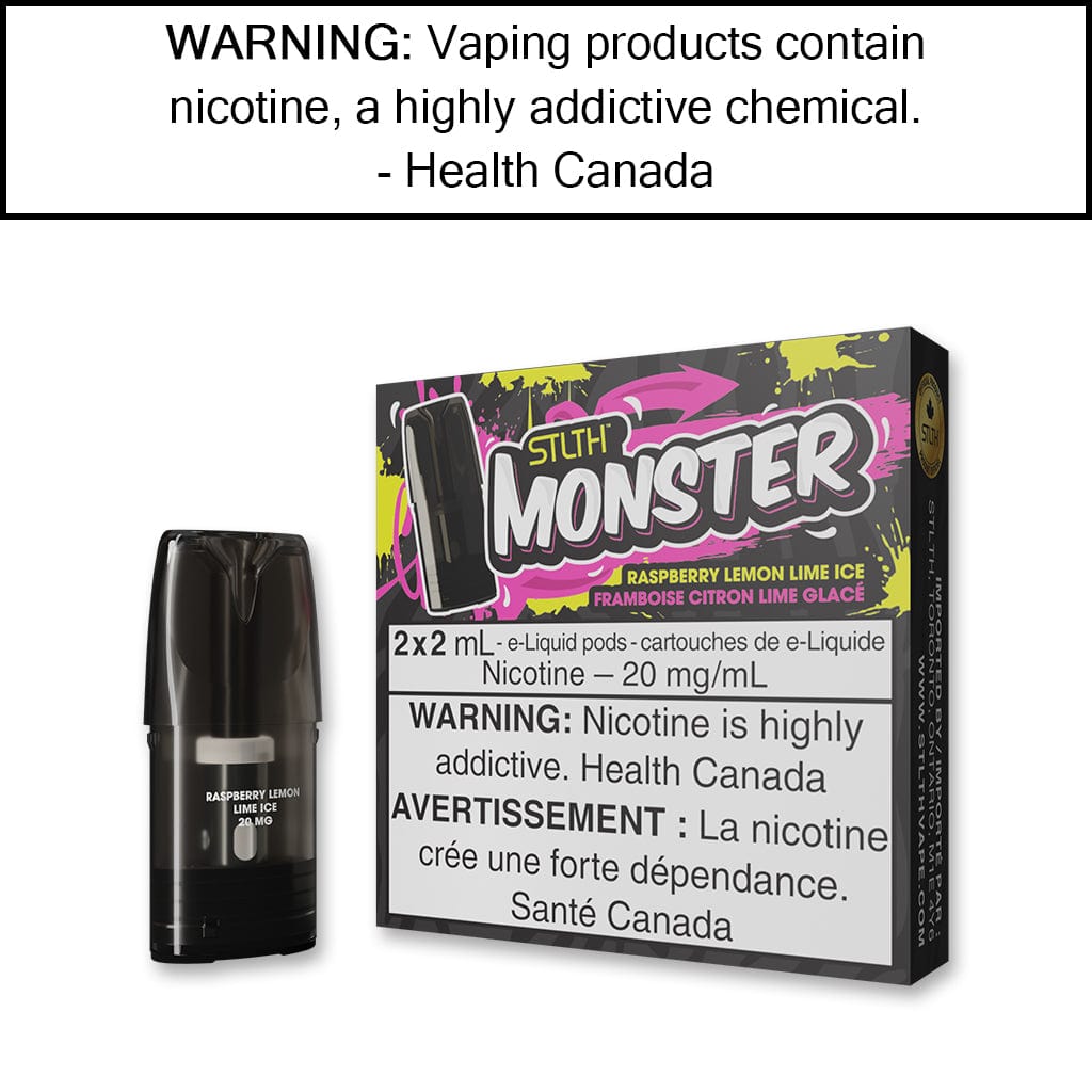 STLTH Monster Pods Raspberry Lemon Lime Ice Pre-Filled Pods