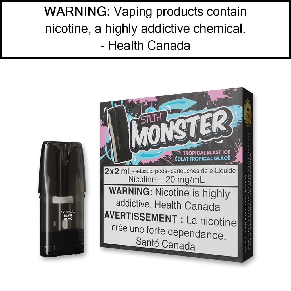 STLTH MONSTER PODS | FRUIT MINT TOBACCO | 20MG | 2 - 2mL PACK - All Day Vapes STLTH MONSTER PODS | FRUIT MINT TOBACCO | 20MG | 2 - 2mL PACK - All Day Vapes
