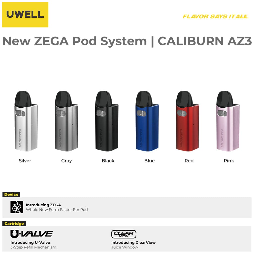 Uwell | Caliburn AZ3 Kit (CRC) - Pod Systems | Pod Kits | All Day Vapes Uwell | Caliburn AZ3 Kit (CRC) - Pod Systems | Pod Kits | All Day Vapes
