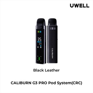 Uwell Caliburn G3 Pro Pod Kit (CRC) Black Leather Pod Systems