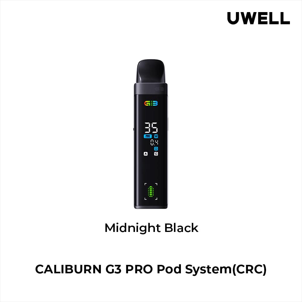 Uwell Caliburn G3 Pro Pod Kit (CRC) Midnight Black Pod Systems
