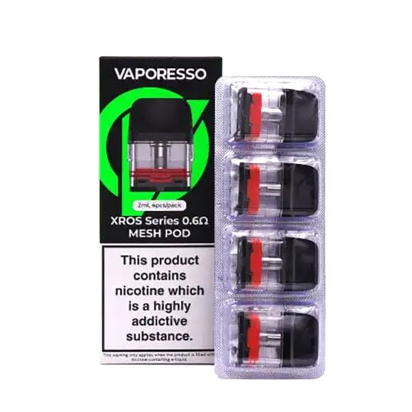 Vaporesso XROS Series Replacement Pods 4-Pack (CRC) 0.6ohm (21W) Replacement Pods