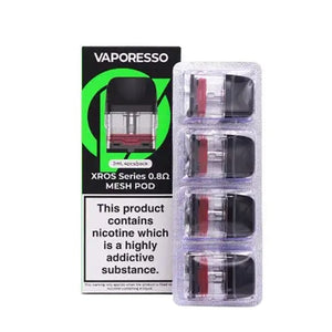 Vaporesso XROS Series Replacement Pods 4-Pack (CRC) 0.8ohm (16W) Replacement Pods