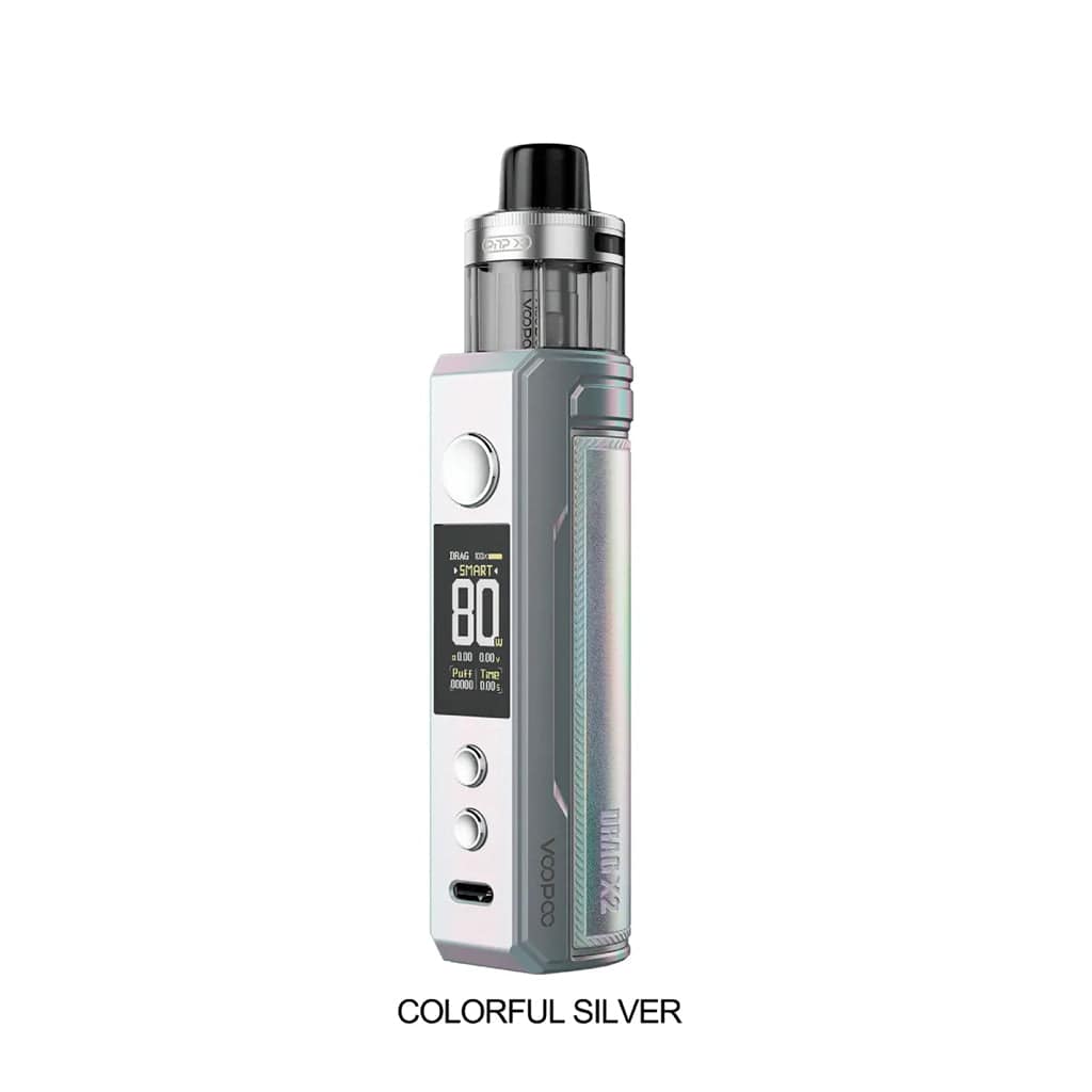 Voopoo Drag X2 Mod Pod Kit Colorful Silver Regulated VV/VW Kit
