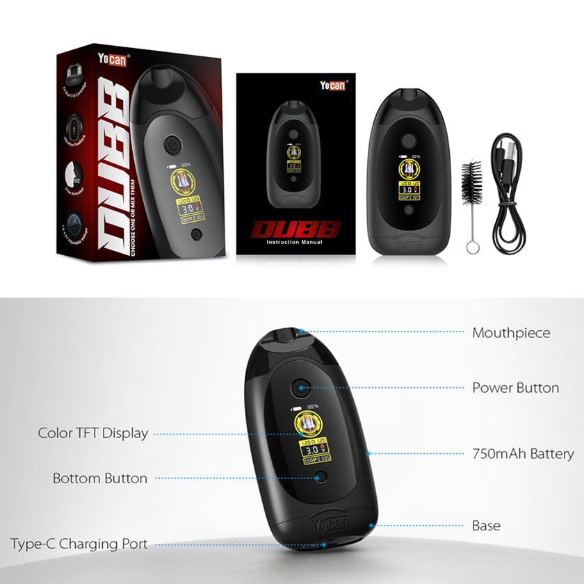 Yocan Dubb 510 Dual Cartridge Mod Black Herbal