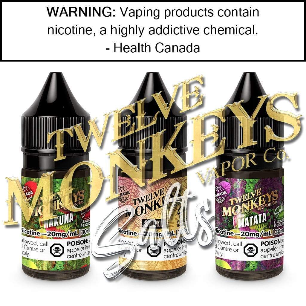 12 Monkeys Nic Salts Salt Based E-Liquids