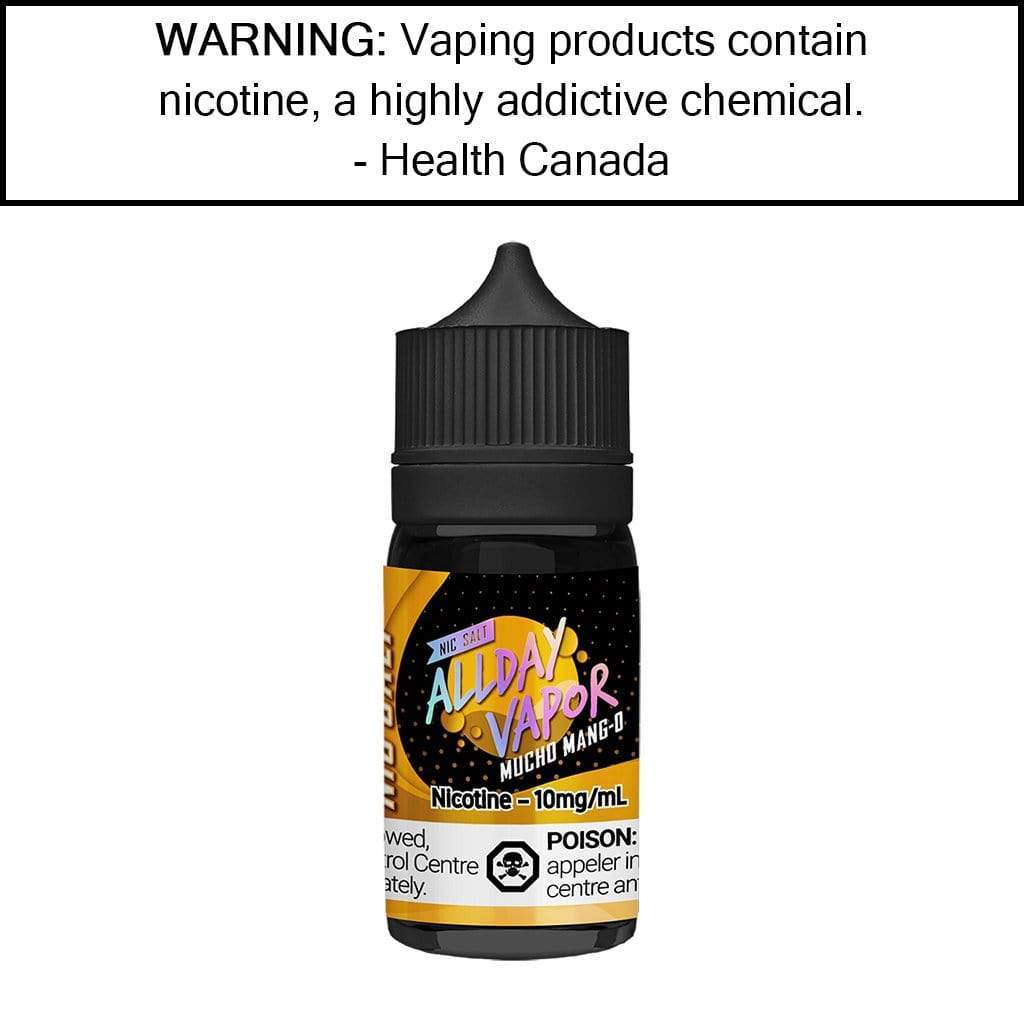 ALLDAY VAPOR NIC SALT 30ML MUCHO MANG-O / 10MG Salt Based E-Liquids