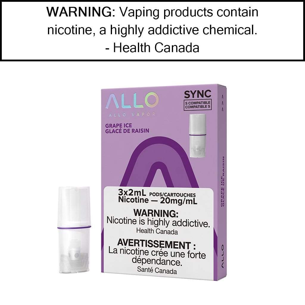 Allo Sync Pod Pack Grape Ice / 20mg/mL Pre-Filled Pods