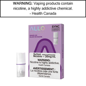 Allo Sync Pod Pack Grape Ice / 20mg/mL Pre-Filled Pods