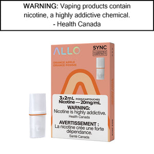 Allo Sync Pod Pack Orange Apple / 20mg/mL Pre-Filled Pods