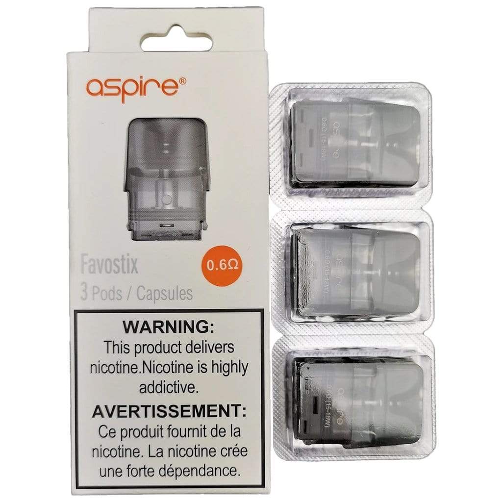 Aspire Favostix Replacement Pods (CRC) 0.6ohm Replacement Pods