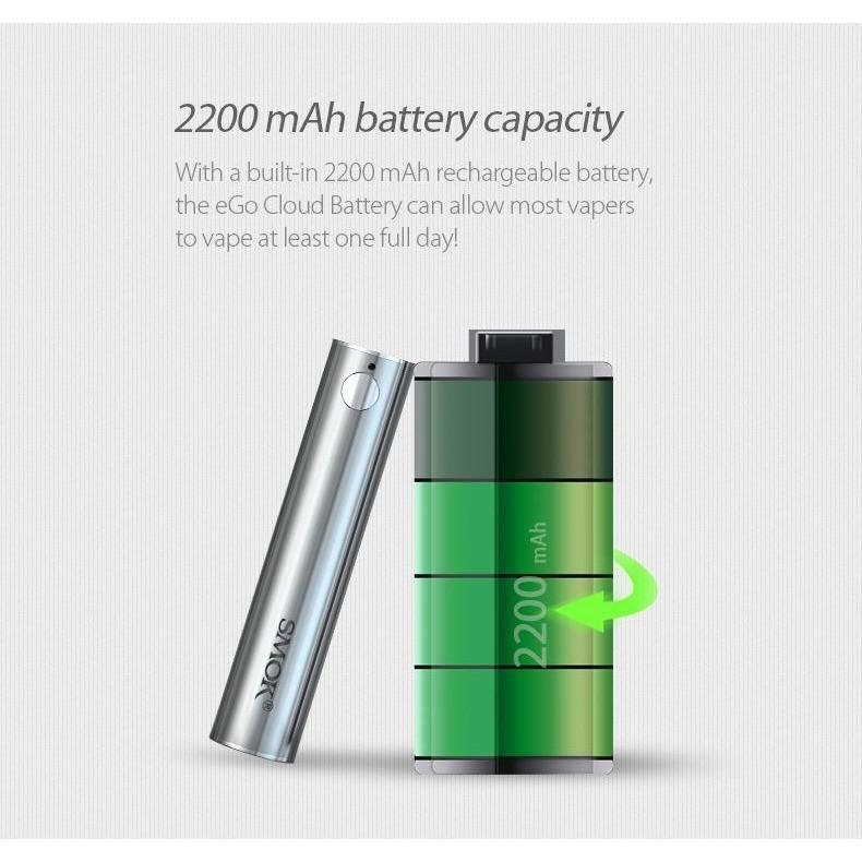 SMOK | eGo Cloud Battery - Regulated Mods | All Day Vapes SMOK | eGo Cloud Battery - Regulated Mods | All Day Vapes
