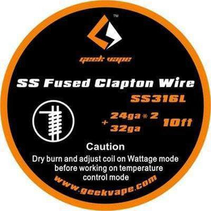 Geek Vape Clapton SS316 Wire 10ft GeekVape Fused Clapton SS316 Tape Wire (24GA* Wire