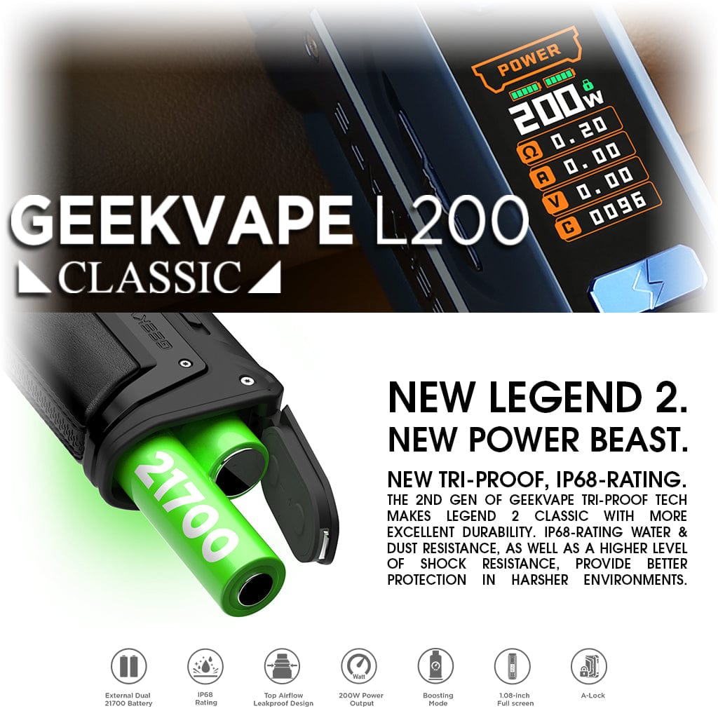 Geekvape L200 Classic Mod Black Regulated VV/VW Mod
