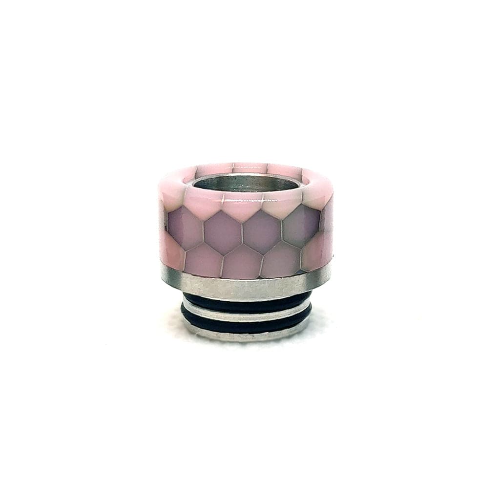 Resin + 303 Stainless Steel Hybrid 810 Drip Tip Short Pink Drip Tips