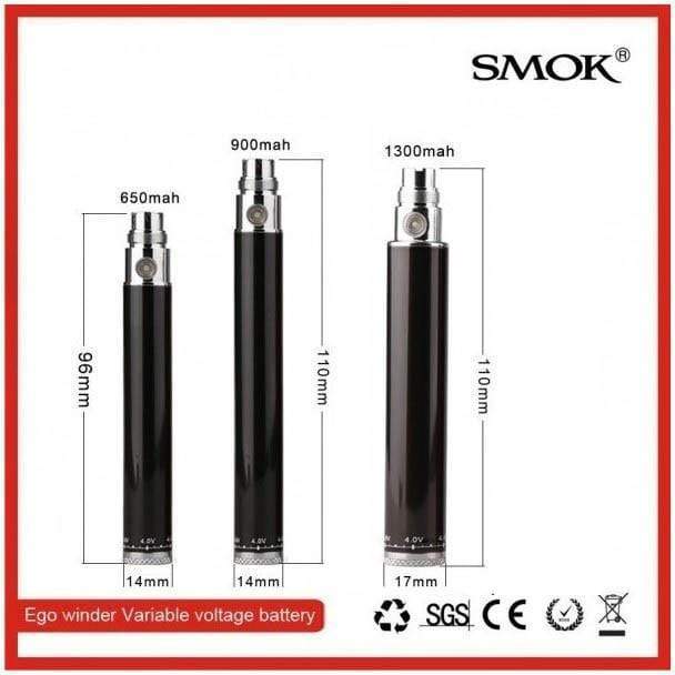Smok eGo VV Winder Batteries 650 / Stainless eGo Batteries