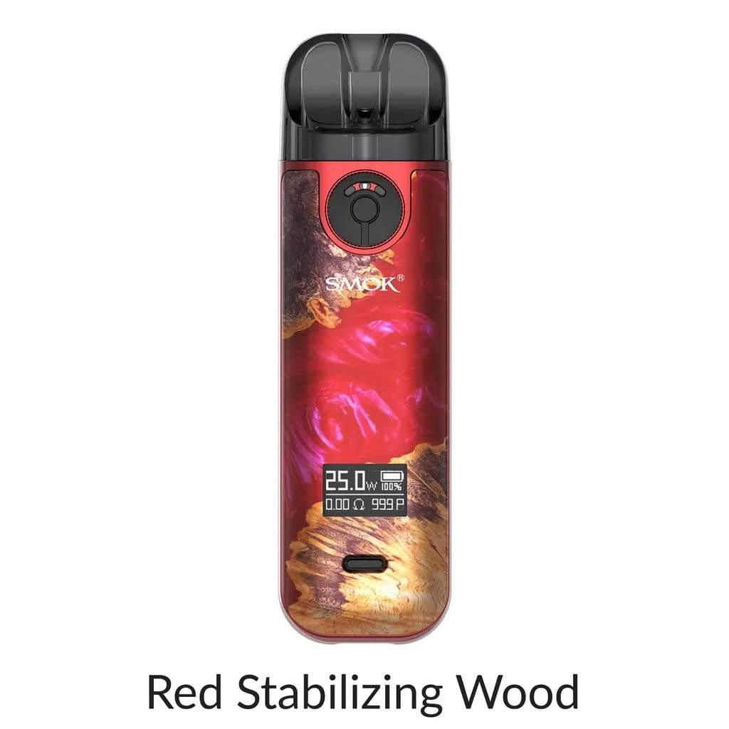 SMOK Novo 4 Open Pod Kit (CRC) Red Stabilizing Wood Pod Systems