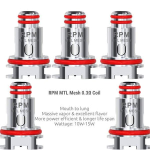 SMOK RPM Replacement Coils 0.3ohm MTL Mesh Replacement Coils