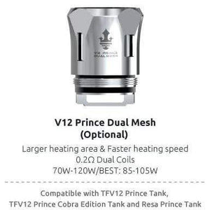 SMOK TFV12 Prince Replacement Coils V12 PRINCE DUAL MESH (1pc/coil) Replacement Coils